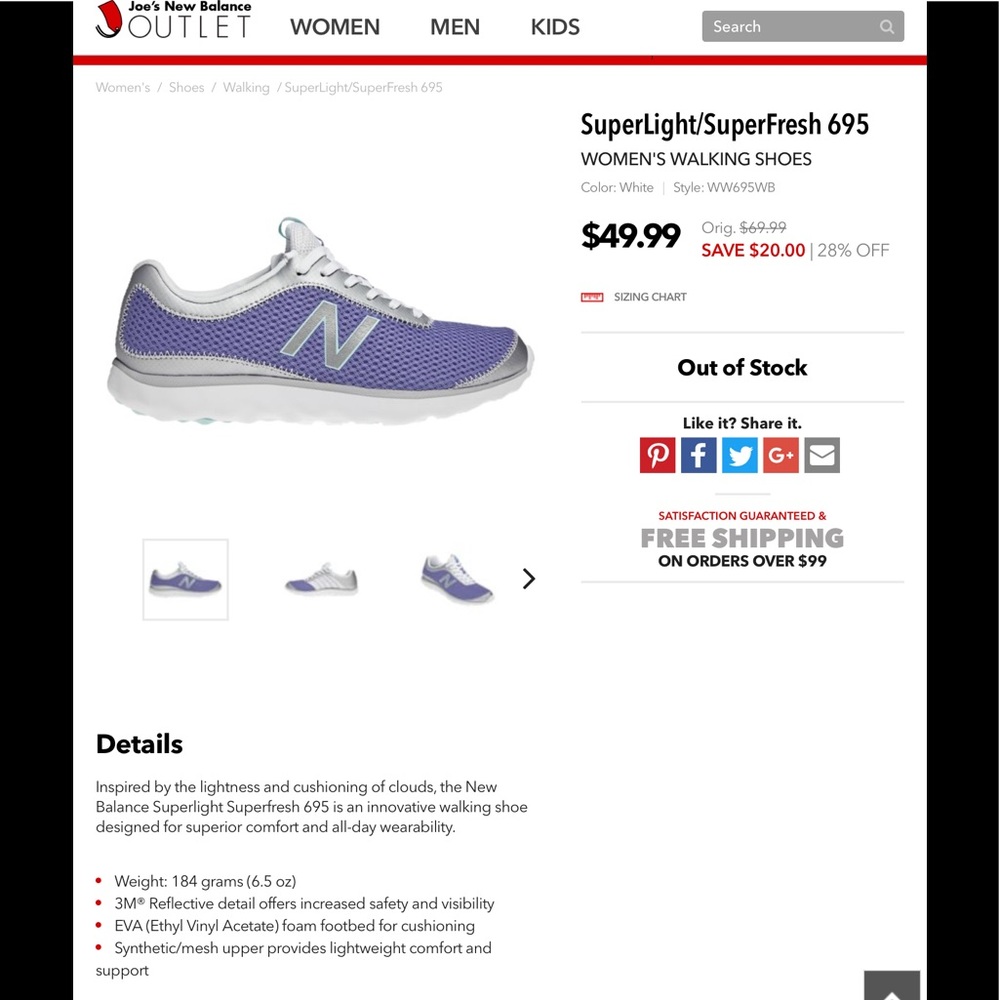 Women’s new balance super light walking shoes